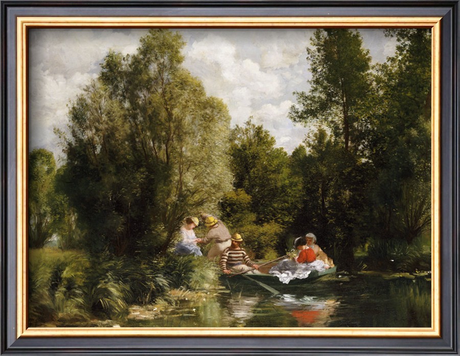 The Pond at Fees - Pierre Auguste Renoir Painting
